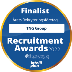 TNG är nominerade i kategorin Årets rekryteringsföretag i Recruitment Awards 2022