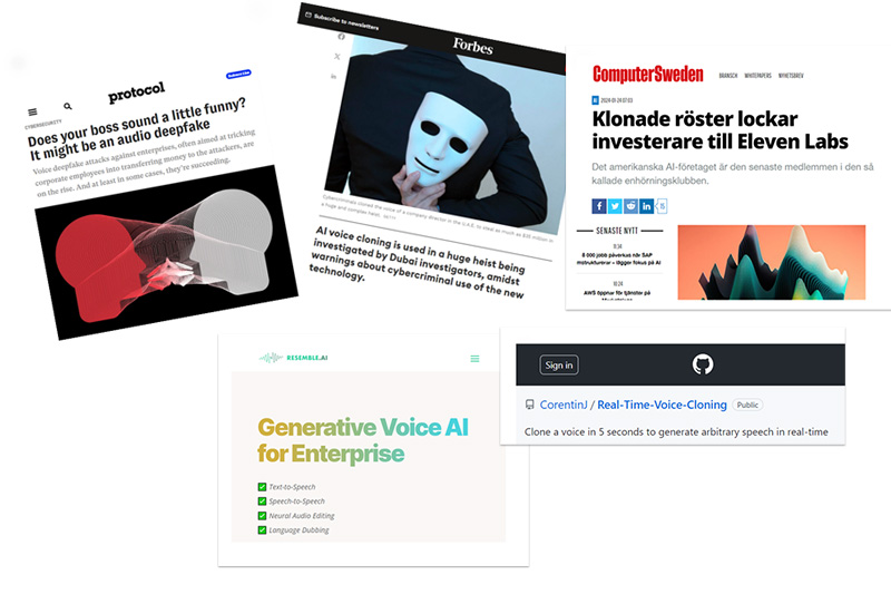 Voice cloning - ett växande fenomen.