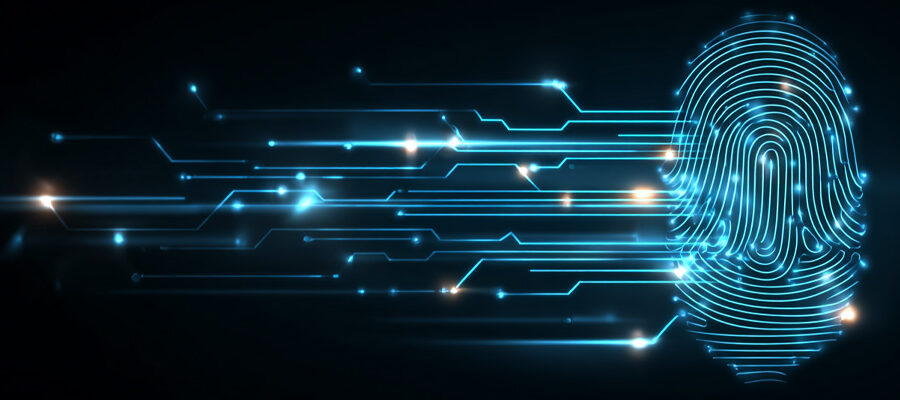 Digitalt fingeravtryck som symboliserar generativ AI, vattenmärkning och dataintegritet – en illustration av teknikskiften enligt TNG Techs analys av framtidens kompetensbehov.